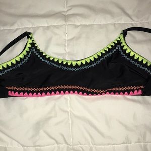 black neon bathing suit top